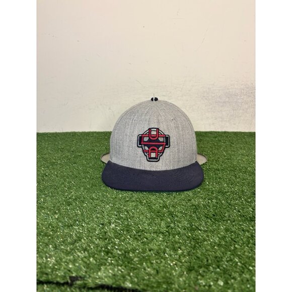 Baseballism hat cap fitted 7 3/8 gray blue catchers mask wool baseball mens - Picture 1 of 9